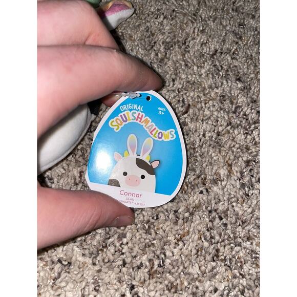 NWT Squishmallows 5” Connor the Cow With Bunny Ears Spring Easter 2022 Plush - Picture 2 of 5